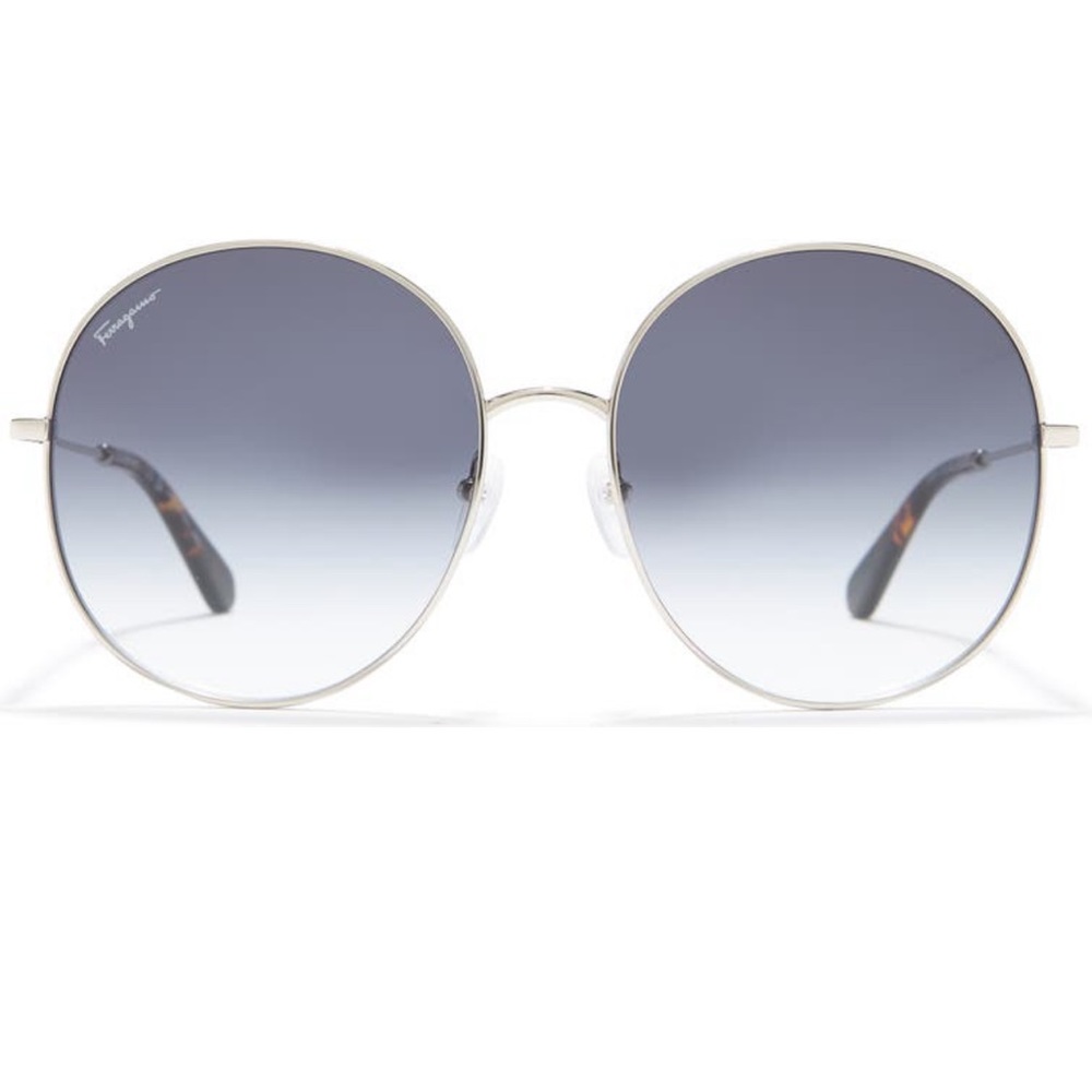 NWT full set Salvatore Ferregamo oversized Round sunglasses
